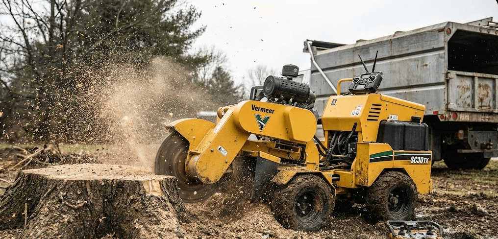 Professional stump grinding equipment in Upstate South Carolina - Nelson Land & Stump Services